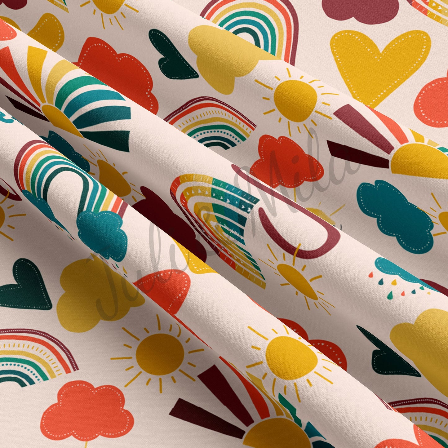 DBP Fabric Double Brushed Polyester Fabric Rainbow9