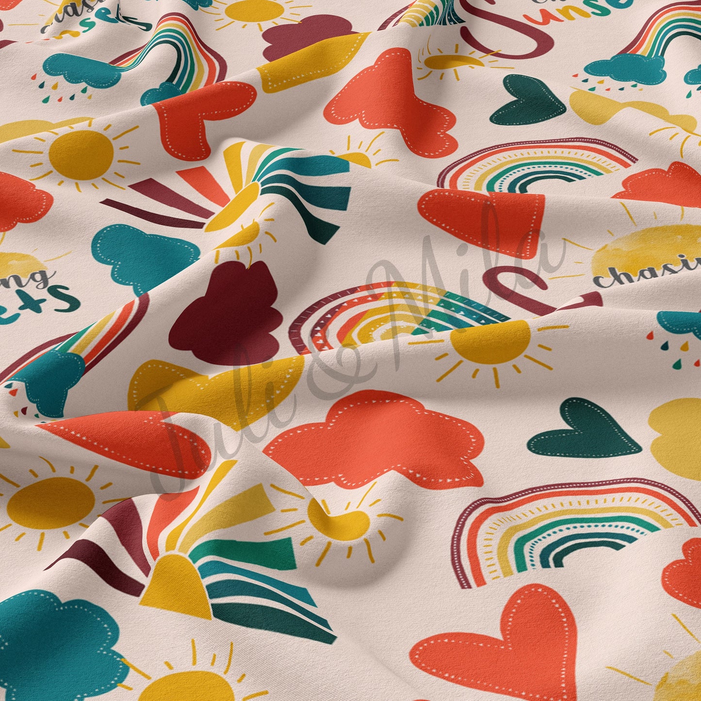 DBP Fabric Double Brushed Polyester Fabric Rainbow9