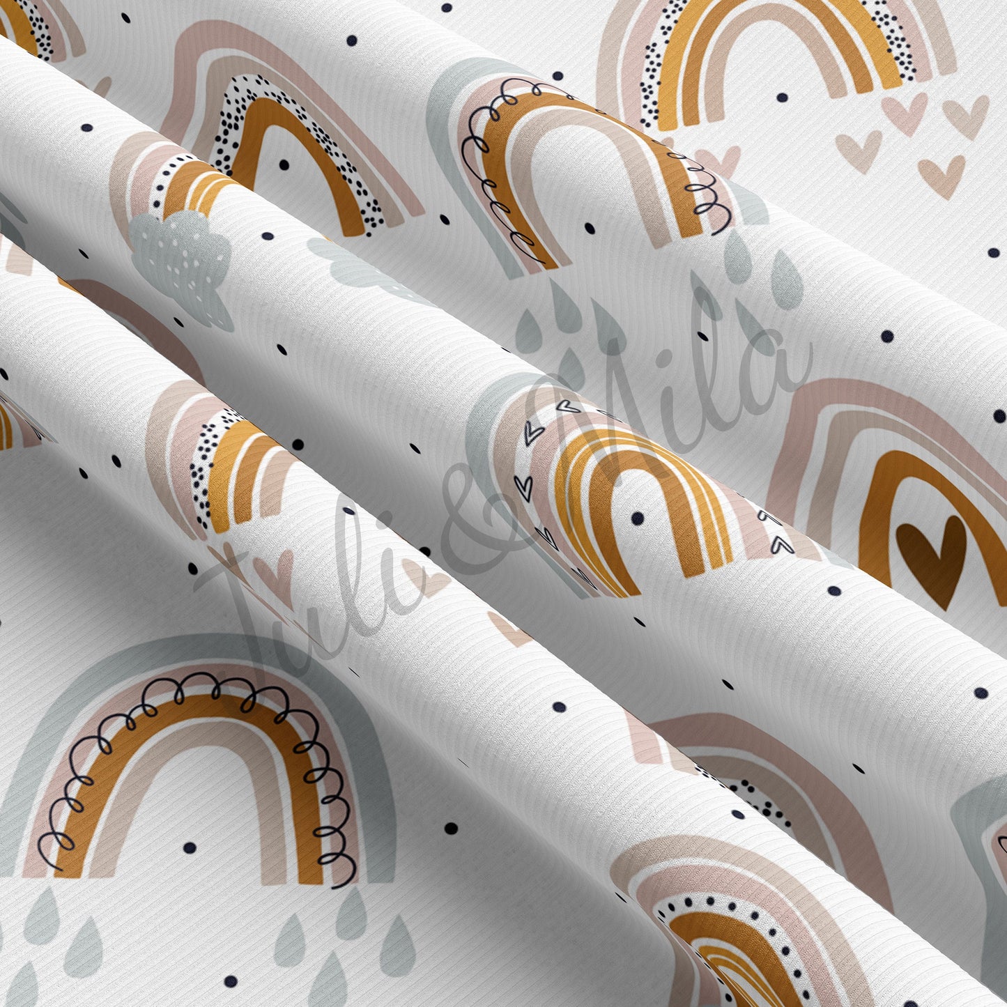 Rib Knit Fabric Rainbow6