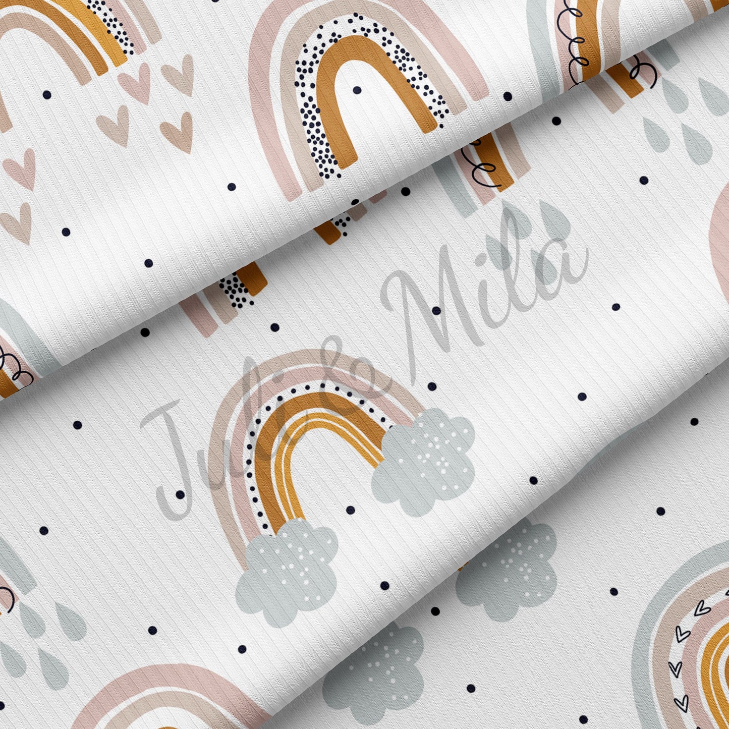 Rib Knit Fabric Rainbow6