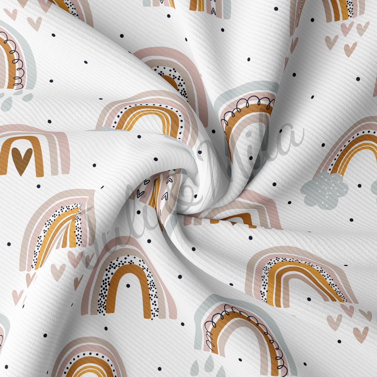 Rib Knit Fabric Rainbow6