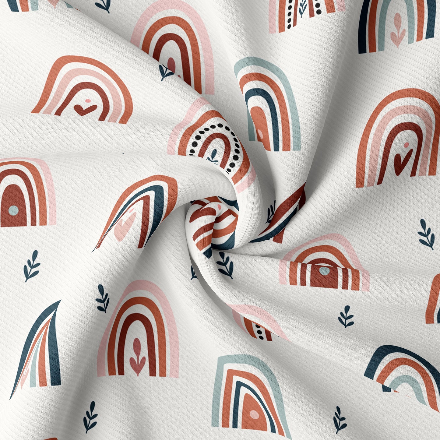 Rainbow 2 Rib Knit Fabric
