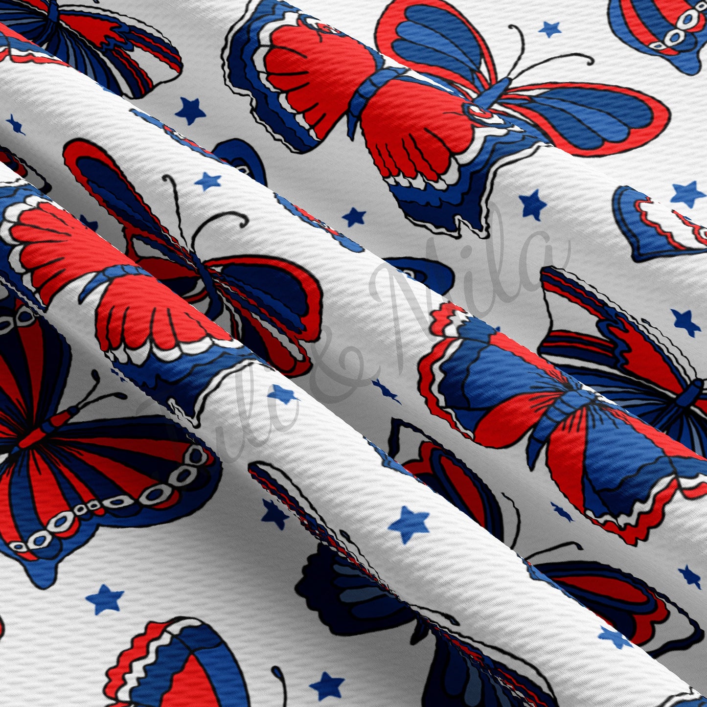 Patriotic 4th of July Bullet Fabric PT18