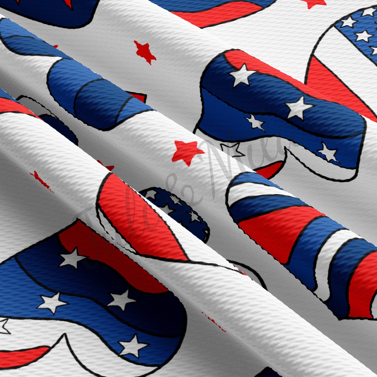 Patriotic 4th of July Bullet Fabric PT16