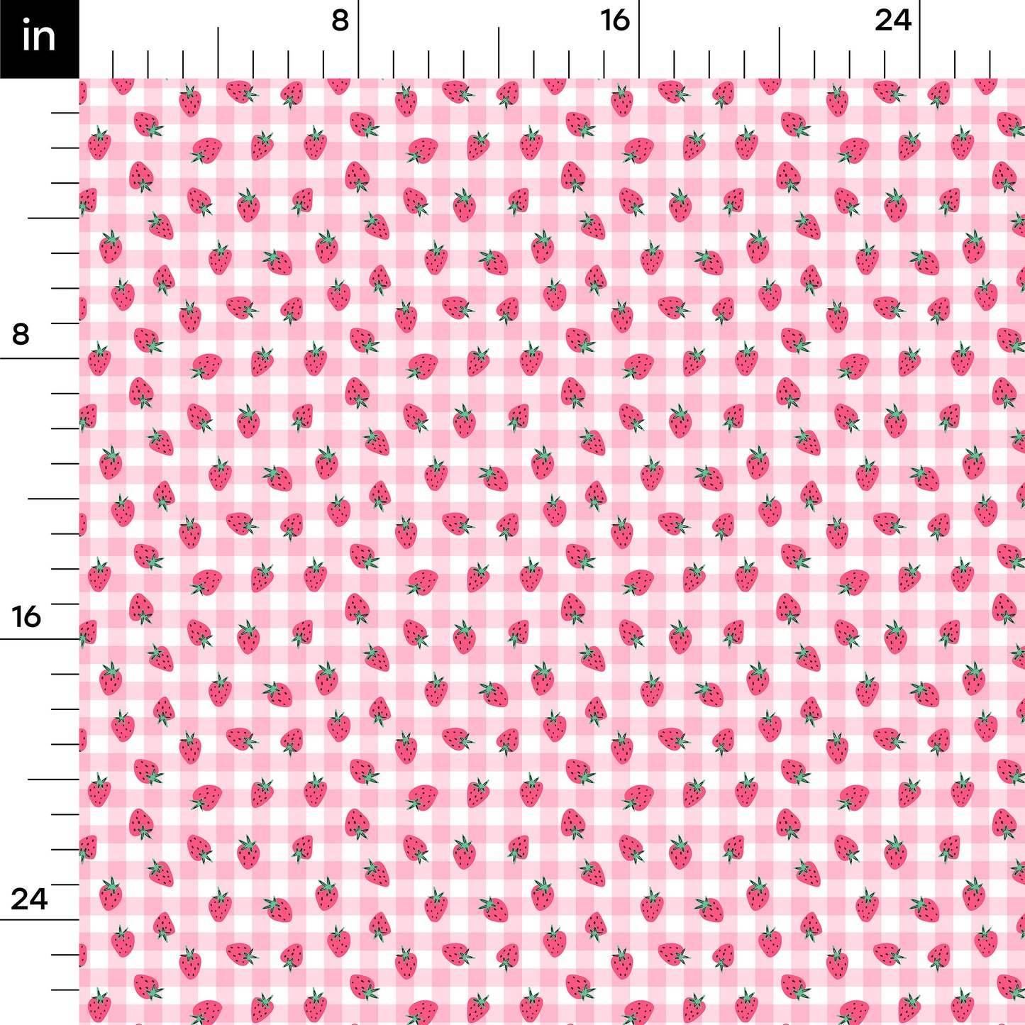 Strawberry Gingham Bullet Textured Fabric AA240