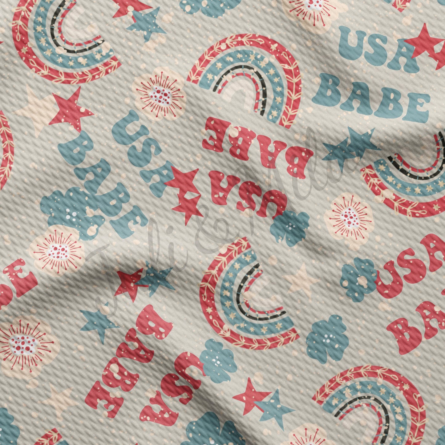 USA Babe 4th of July Patriotic USA Bullet Fabric PT93