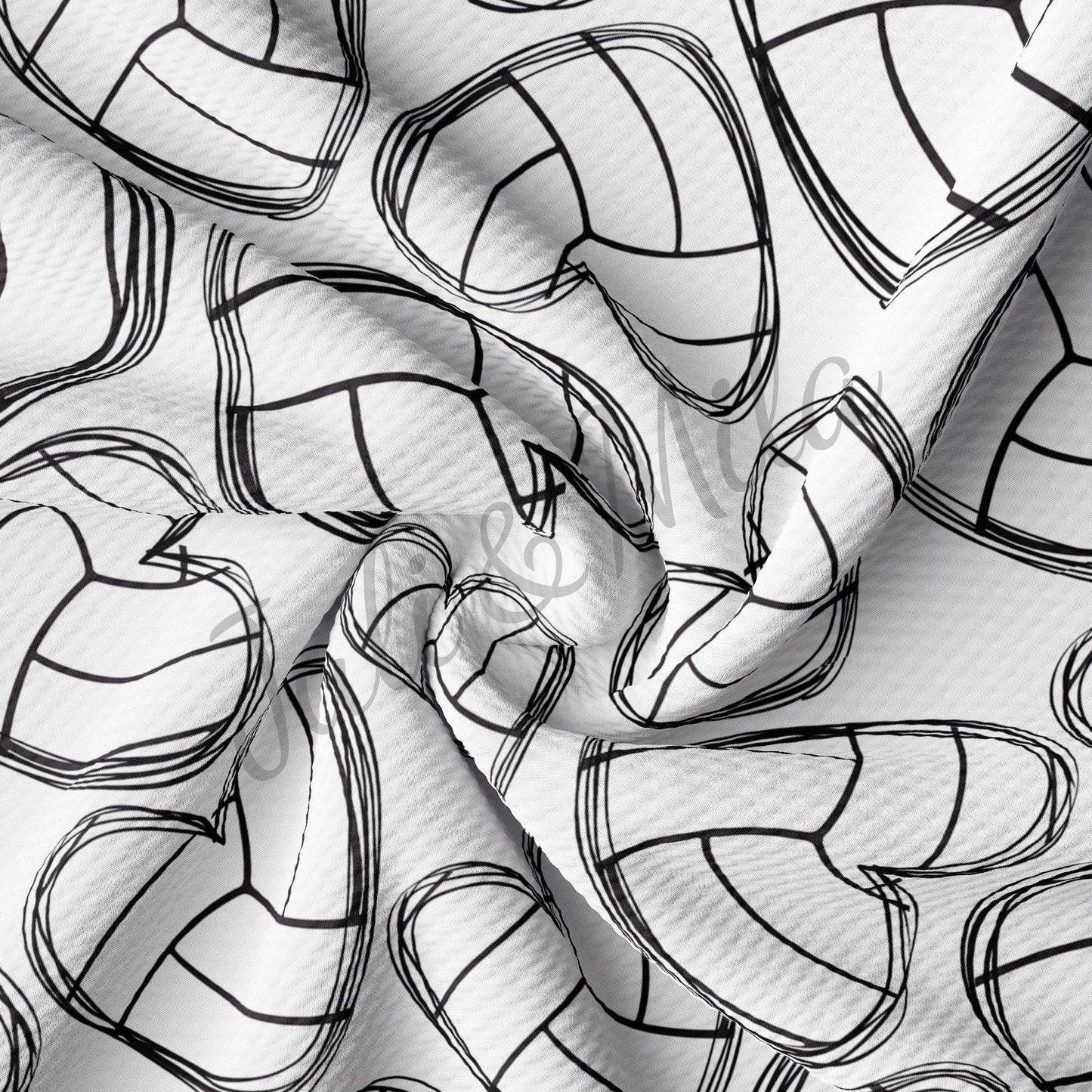 Volleyball Hearts Bullet Fabric AA317