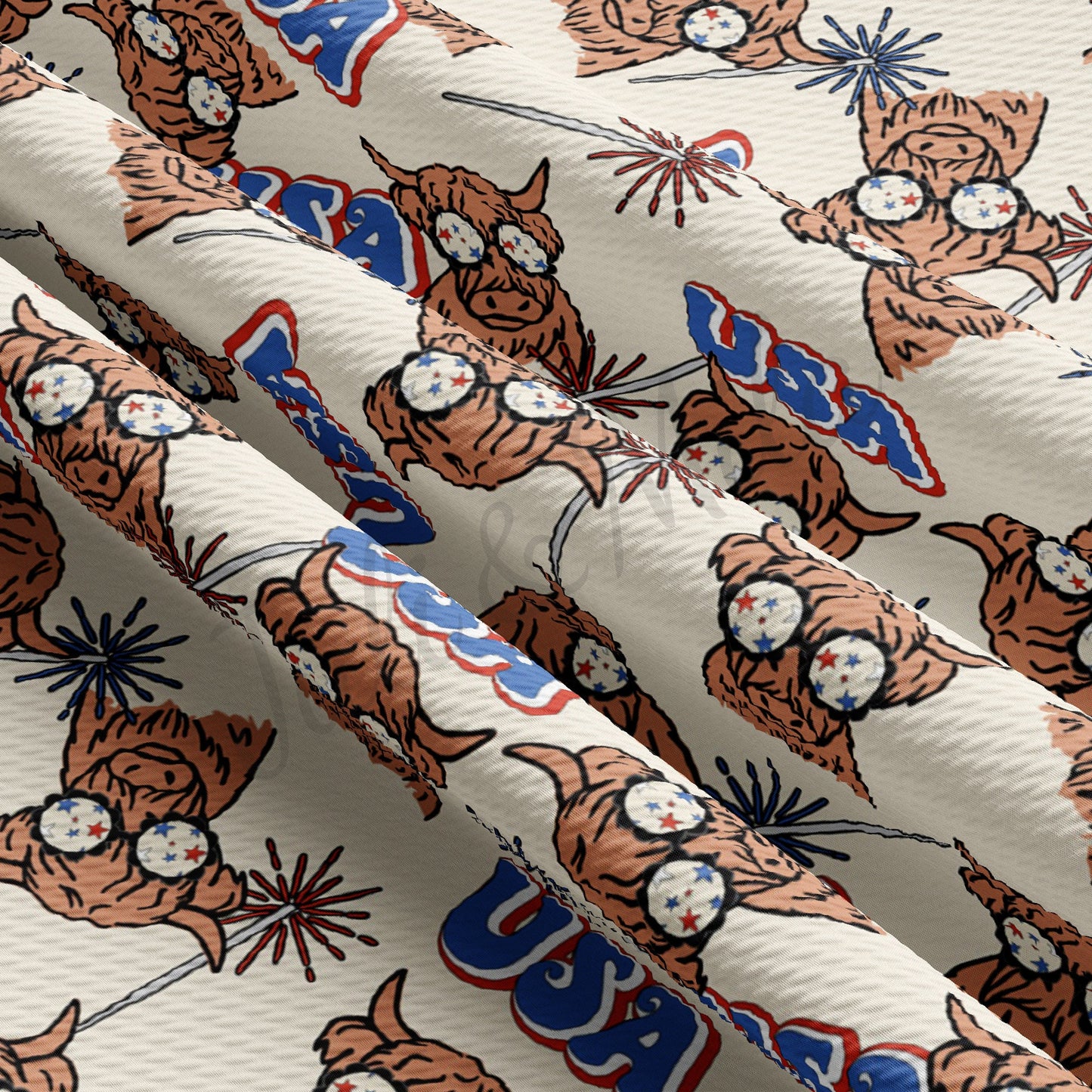 Patriotic 4th of July Bullet Fabric AA353