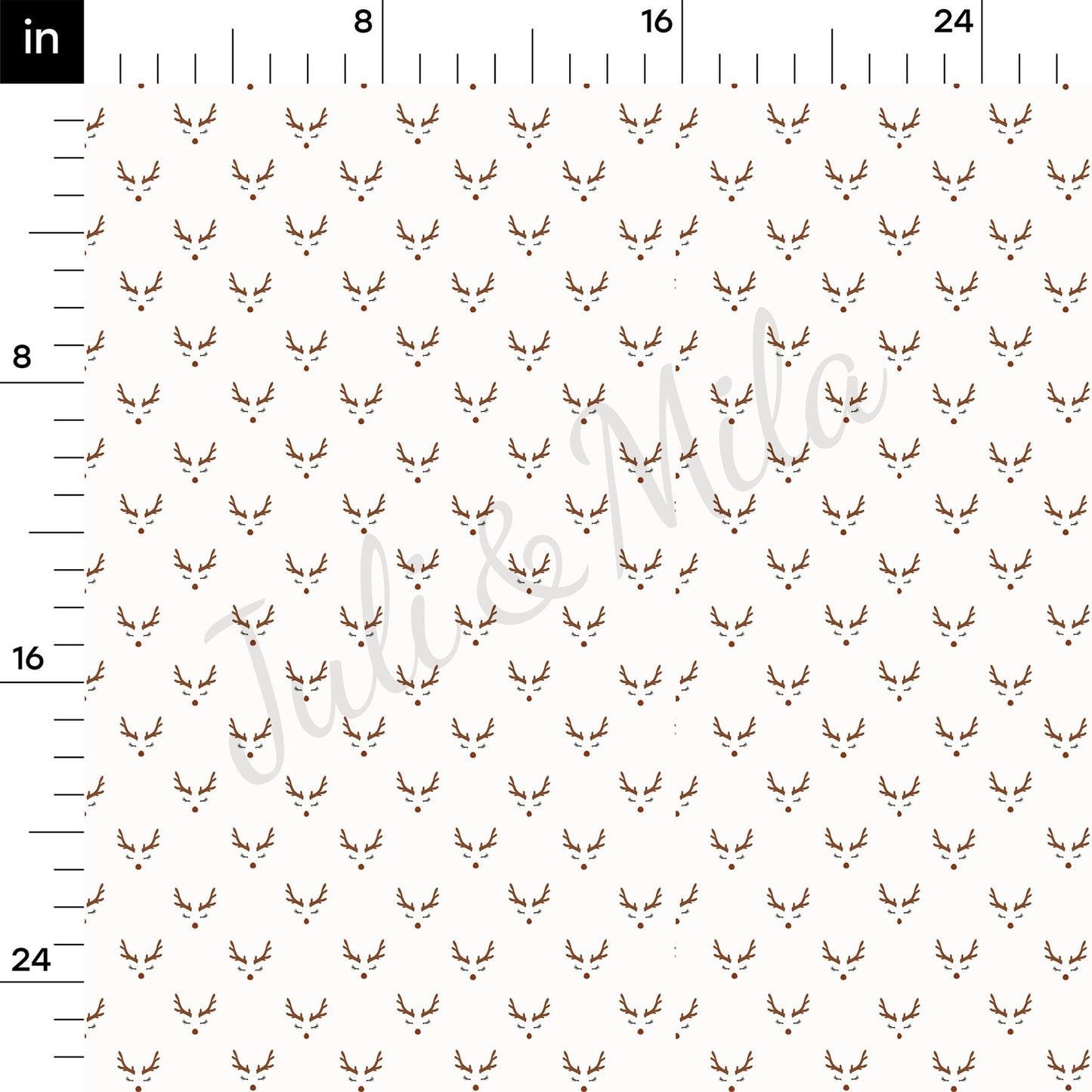 Christmas Reindeer Nose Bullet Fabric AA380