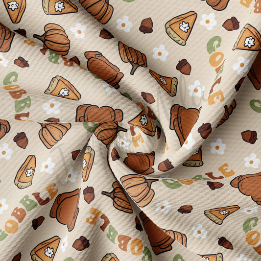 Gobble Thanksgiving Bullet Fabric AA456