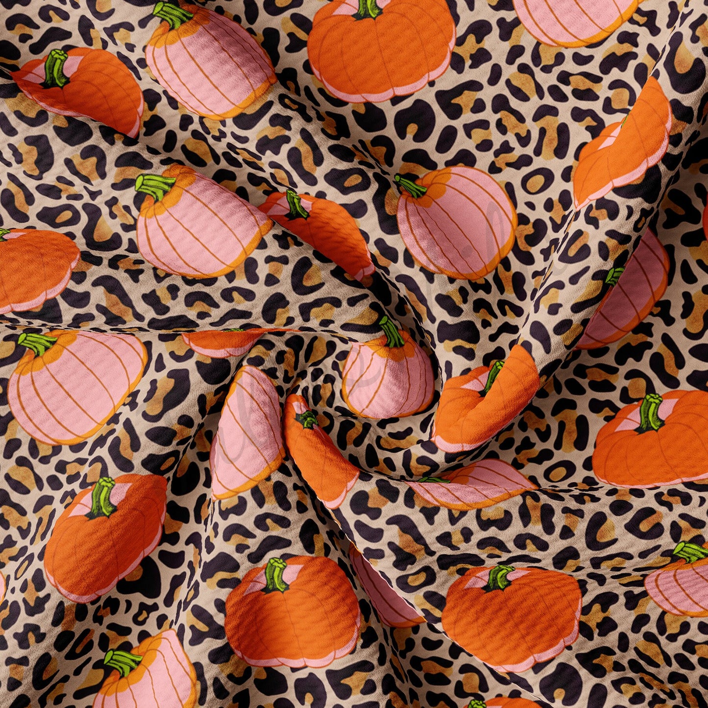 Pumpkin Cheetah Bullet Fabric AA472