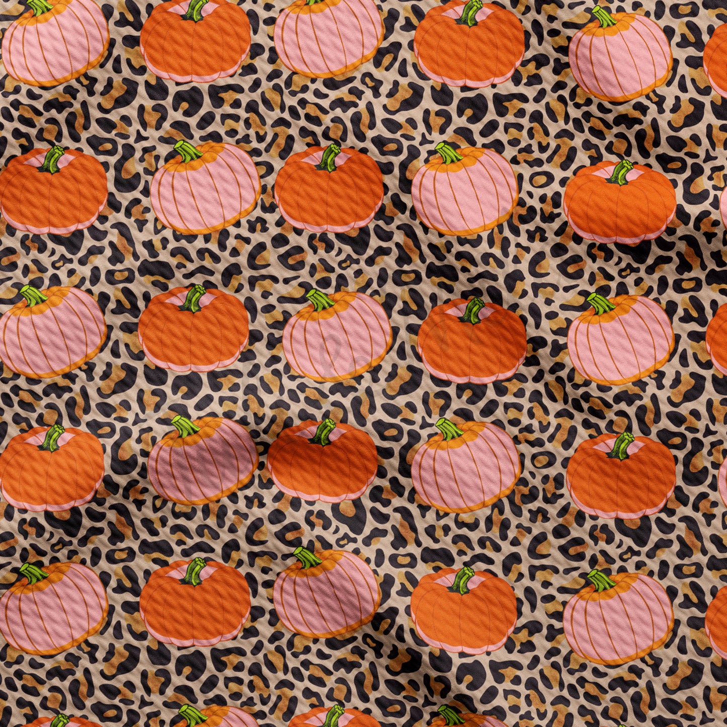 Pumpkin Cheetah Bullet Fabric AA472