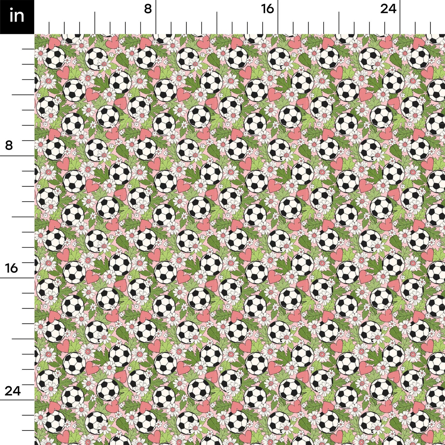 Soccer Floral Bullet Fabric AA613