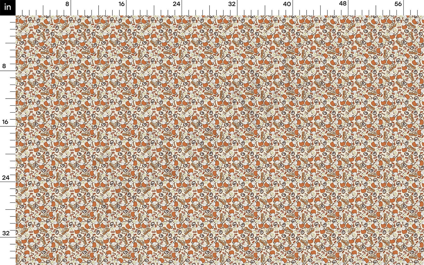 Apples Pumpkin Spice Latte Bullet Fabric AA707