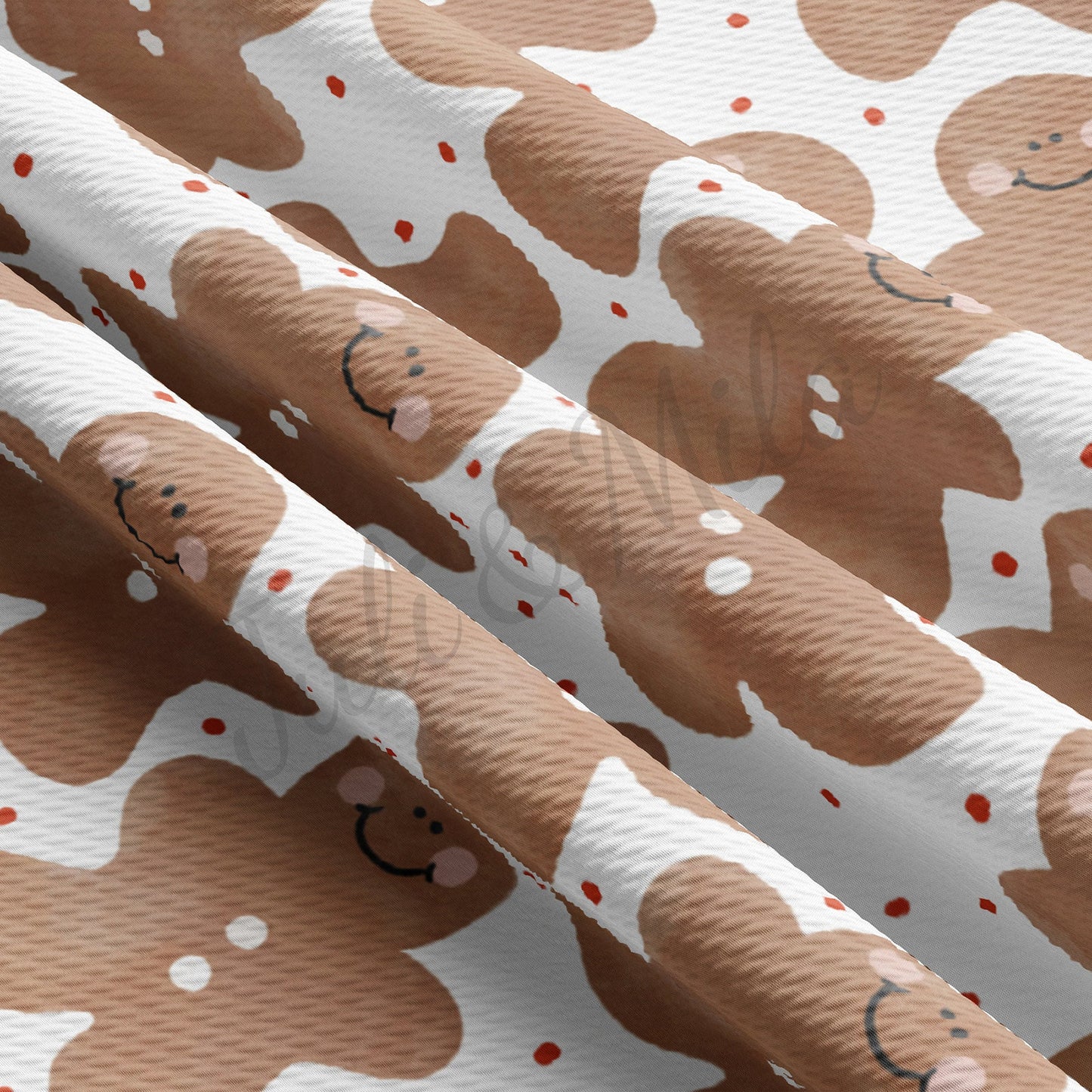 Gingerbread Christmas Bullet Fabric AA710