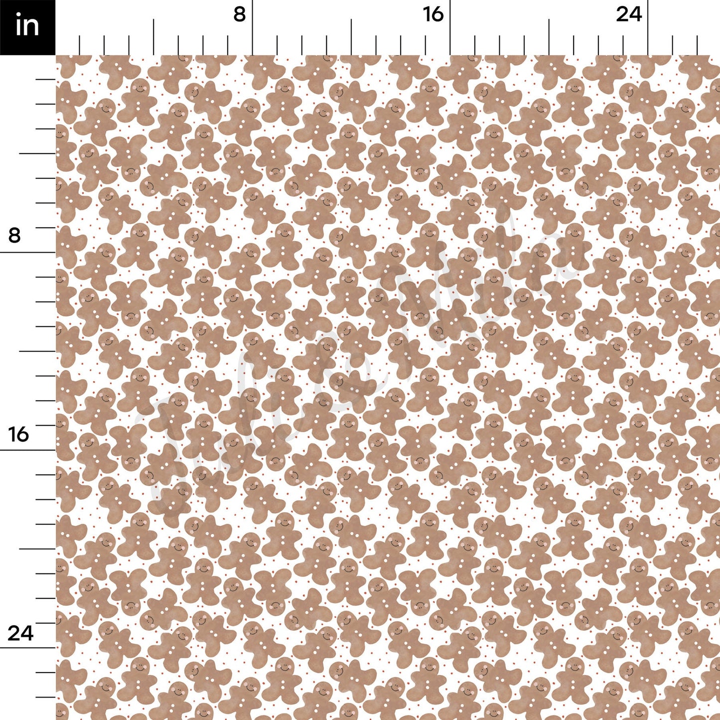 Gingerbread Christmas Bullet Fabric AA710