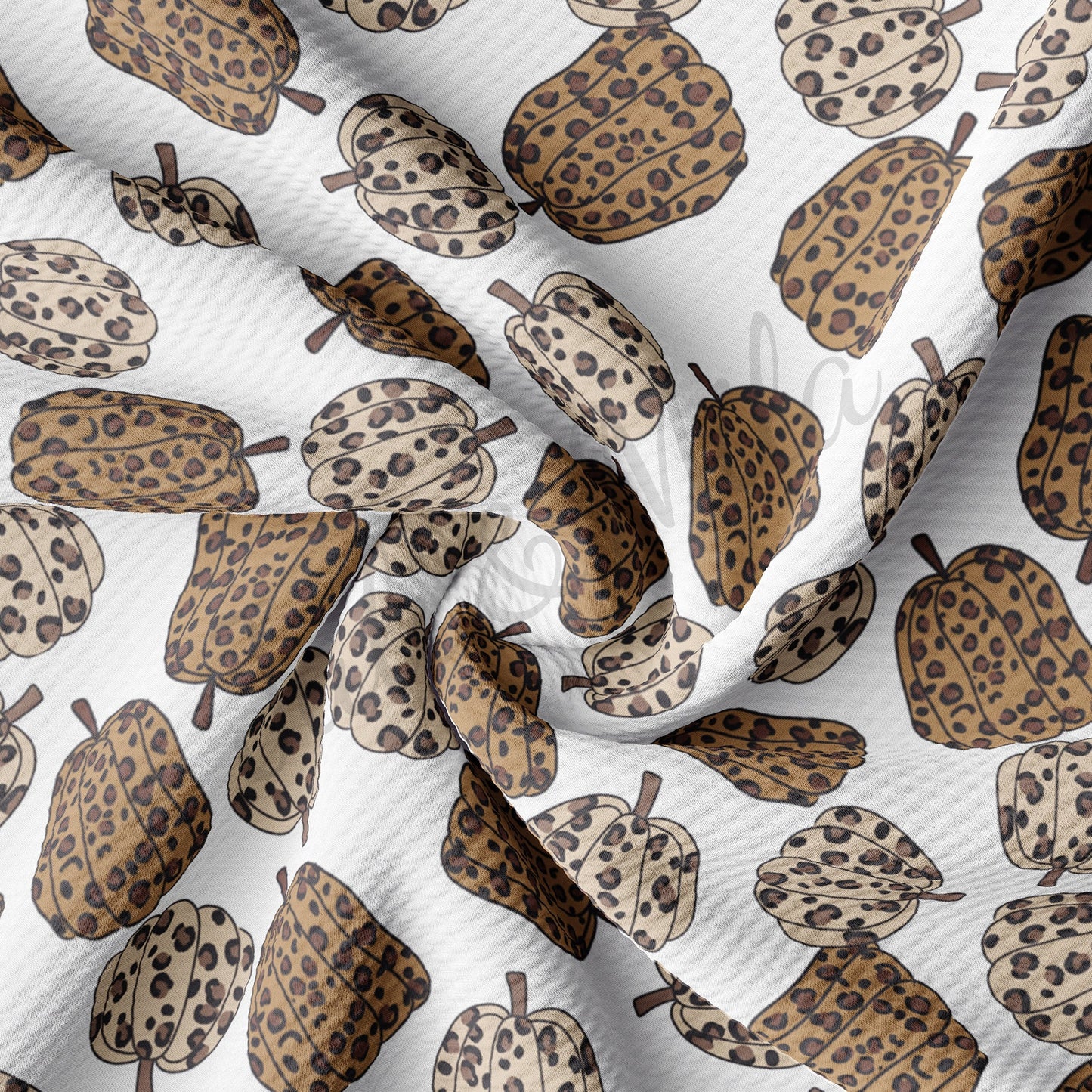 Leopard Cheetah Pumpkin Fall Bullet Fabric AA712