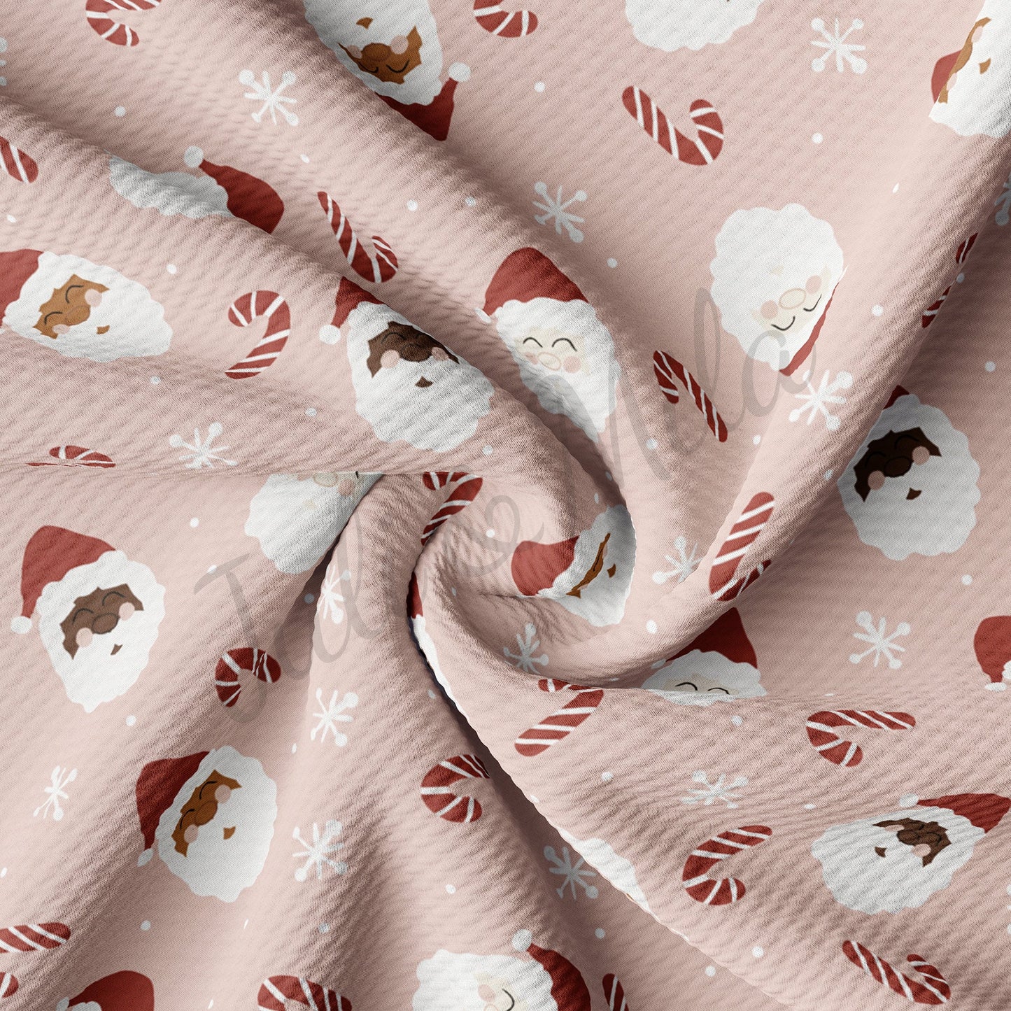 Pink Santa Christmas Bullet Fabric AA721
