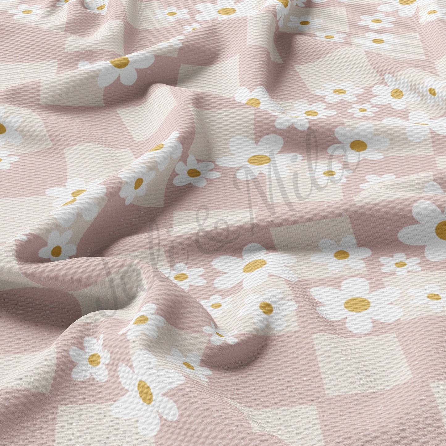 Floral Checkered Bullet Fabric AA722