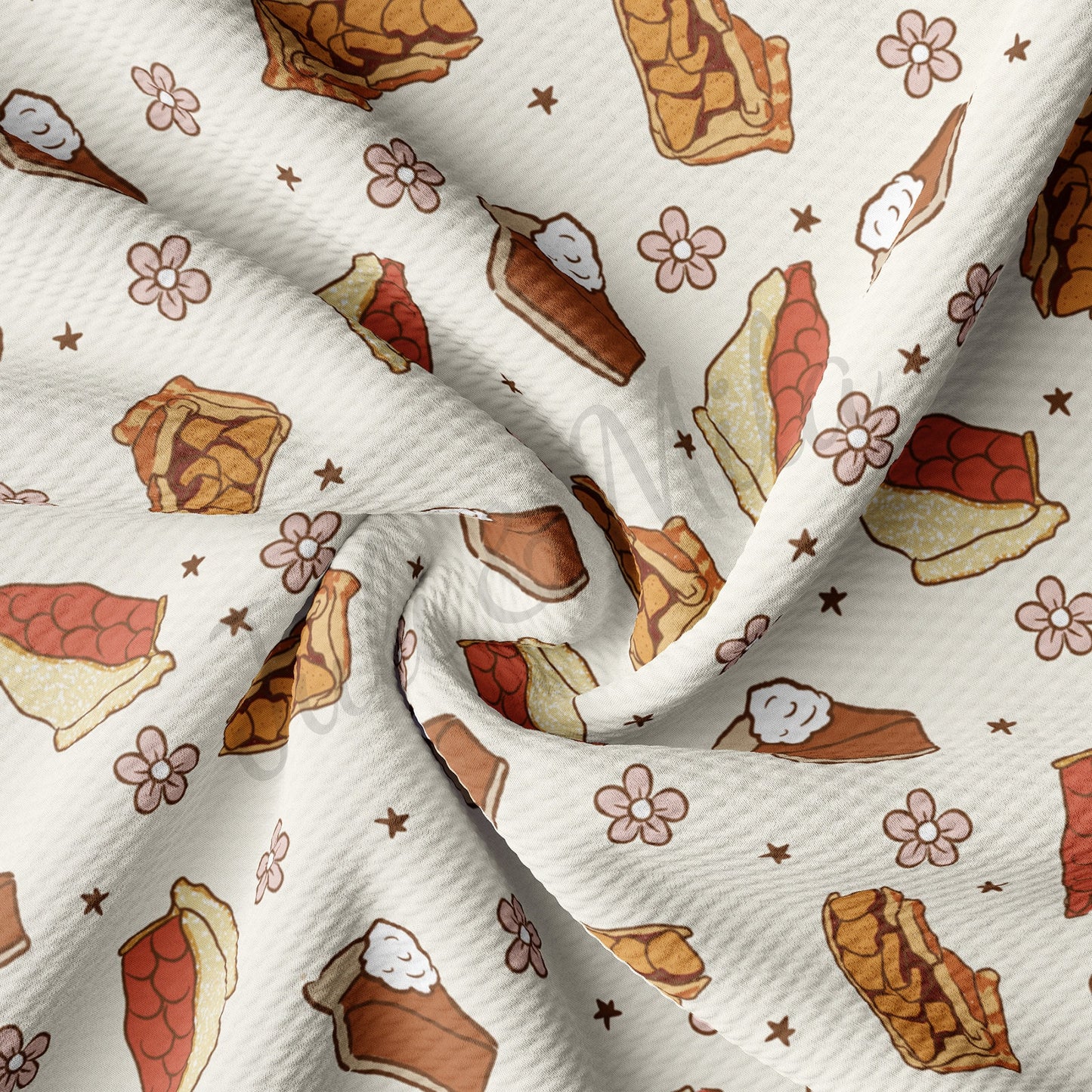 Thanksgiving Pie Fall Autumn Bullet Fabric AA725