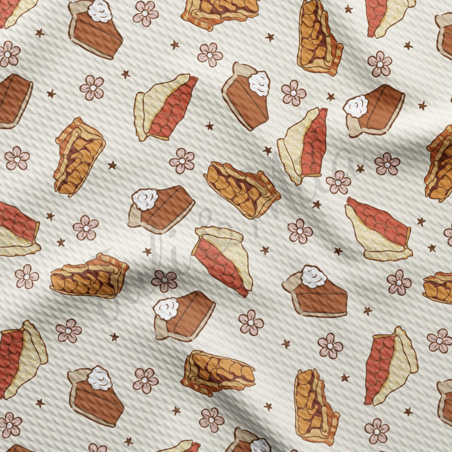 Thanksgiving Pie Fall Autumn Bullet Fabric AA725