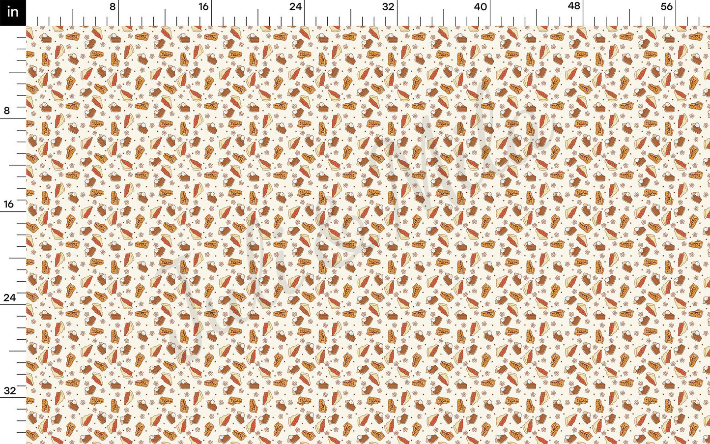 Thanksgiving Pie Fall Autumn Bullet Fabric AA725