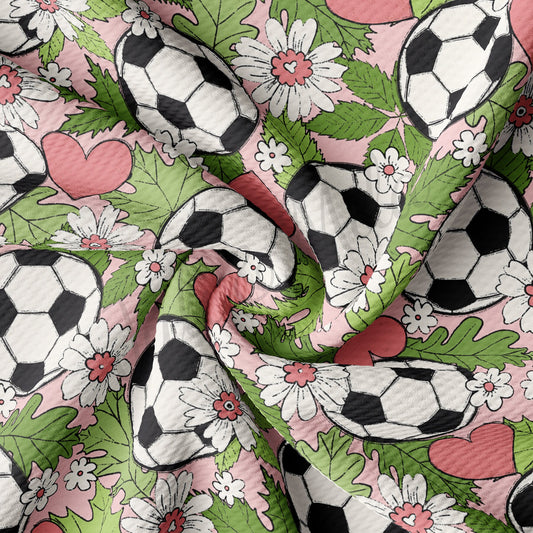 Soccer Floral Bullet Fabric AA613