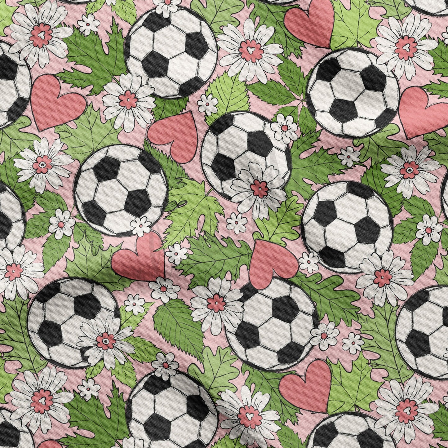 Soccer Floral Bullet Fabric AA613