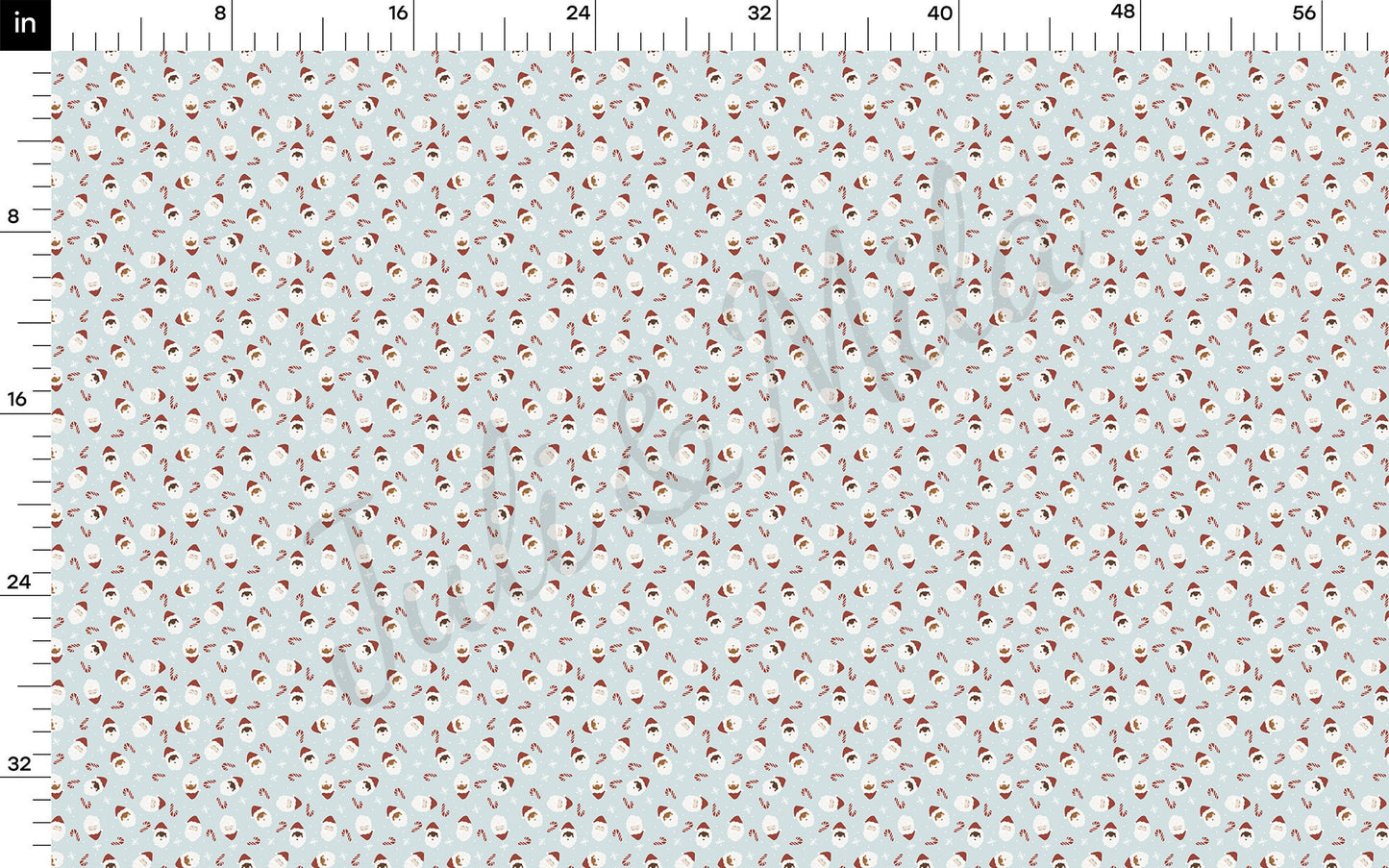 Santa Christmas Bullet Fabric AA700