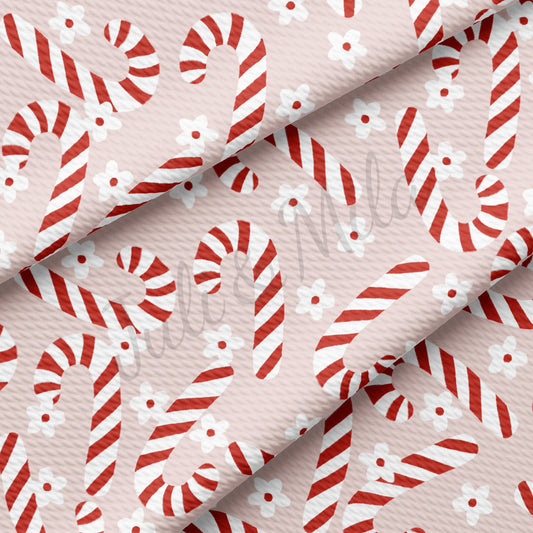 Christmas Candy Cane Bullet Fabric AA702