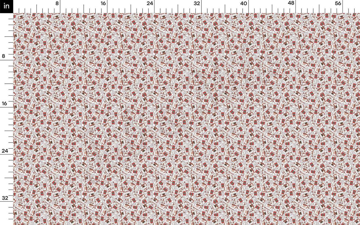 Latte Christmas Bullet Fabric AA703