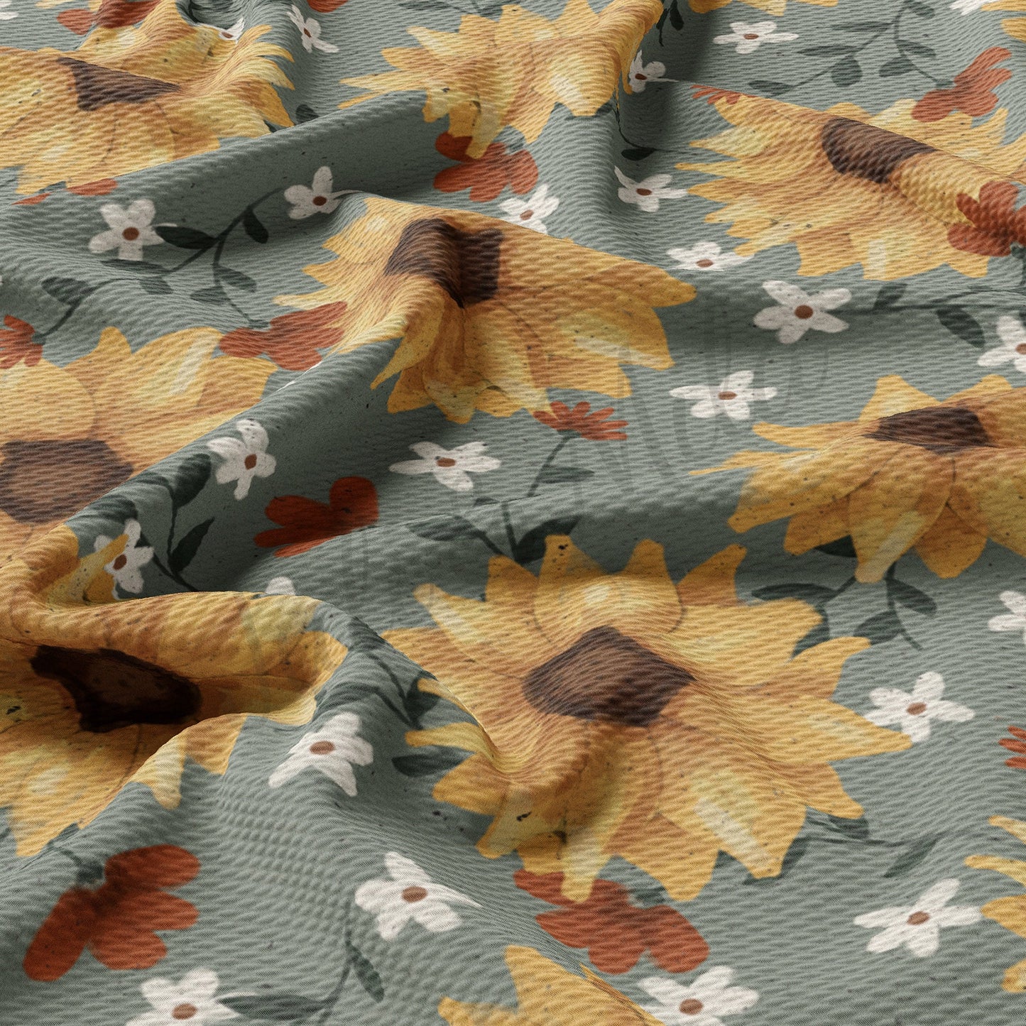 Watercolor Sunflowers Fall Bullet Fabric AA708