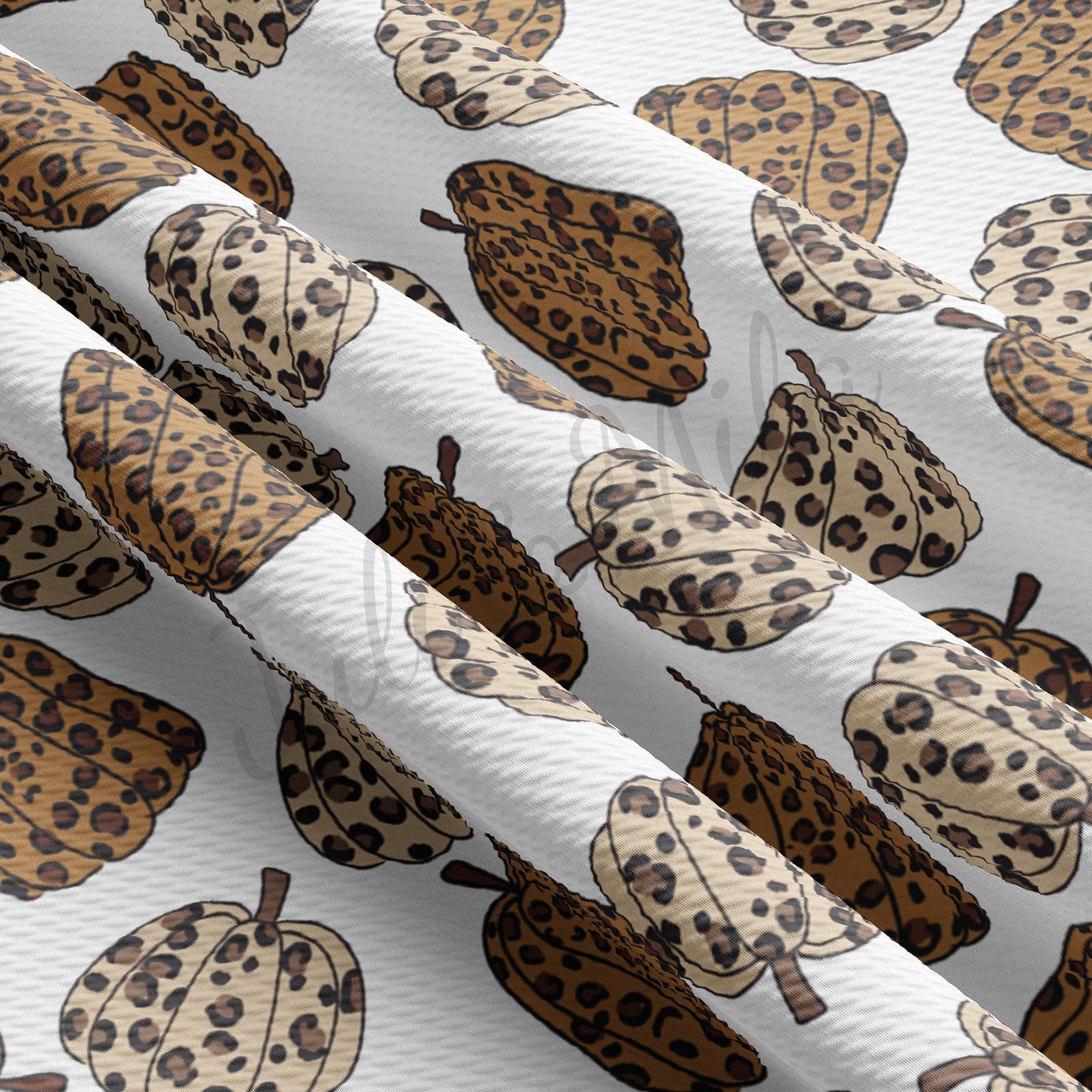 Leopard Cheetah Pumpkin Fall Bullet Fabric AA712