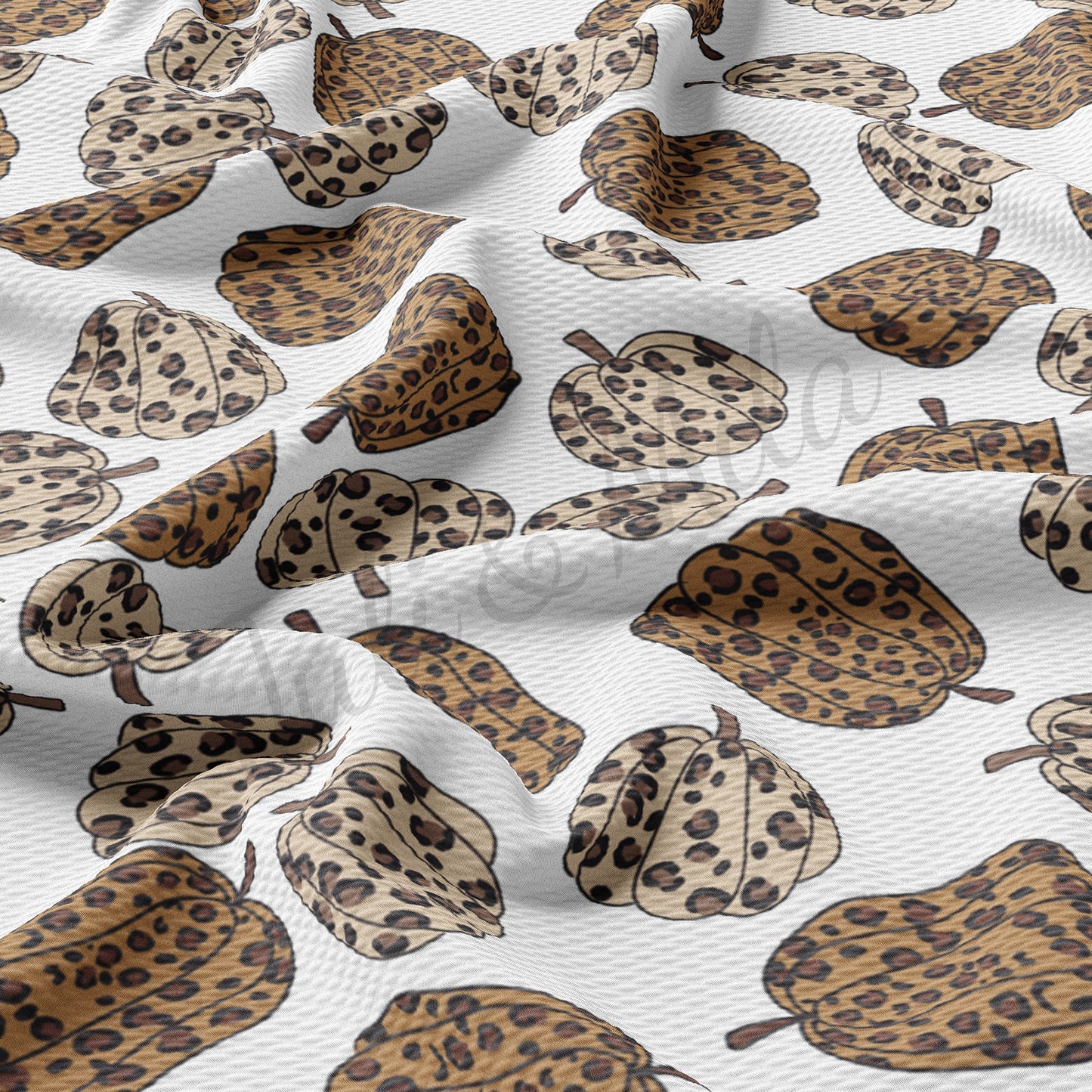 Leopard Cheetah Pumpkin Fall Bullet Fabric AA712