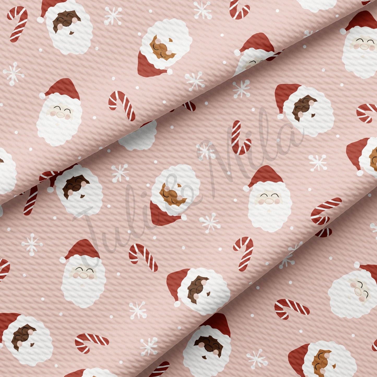 Pink Santa Christmas Bullet Fabric AA721