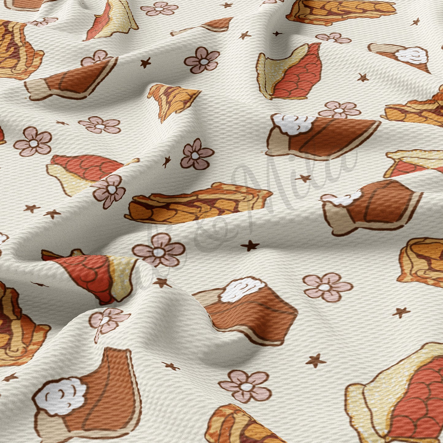 Thanksgiving Pie Fall Autumn Bullet Fabric AA725