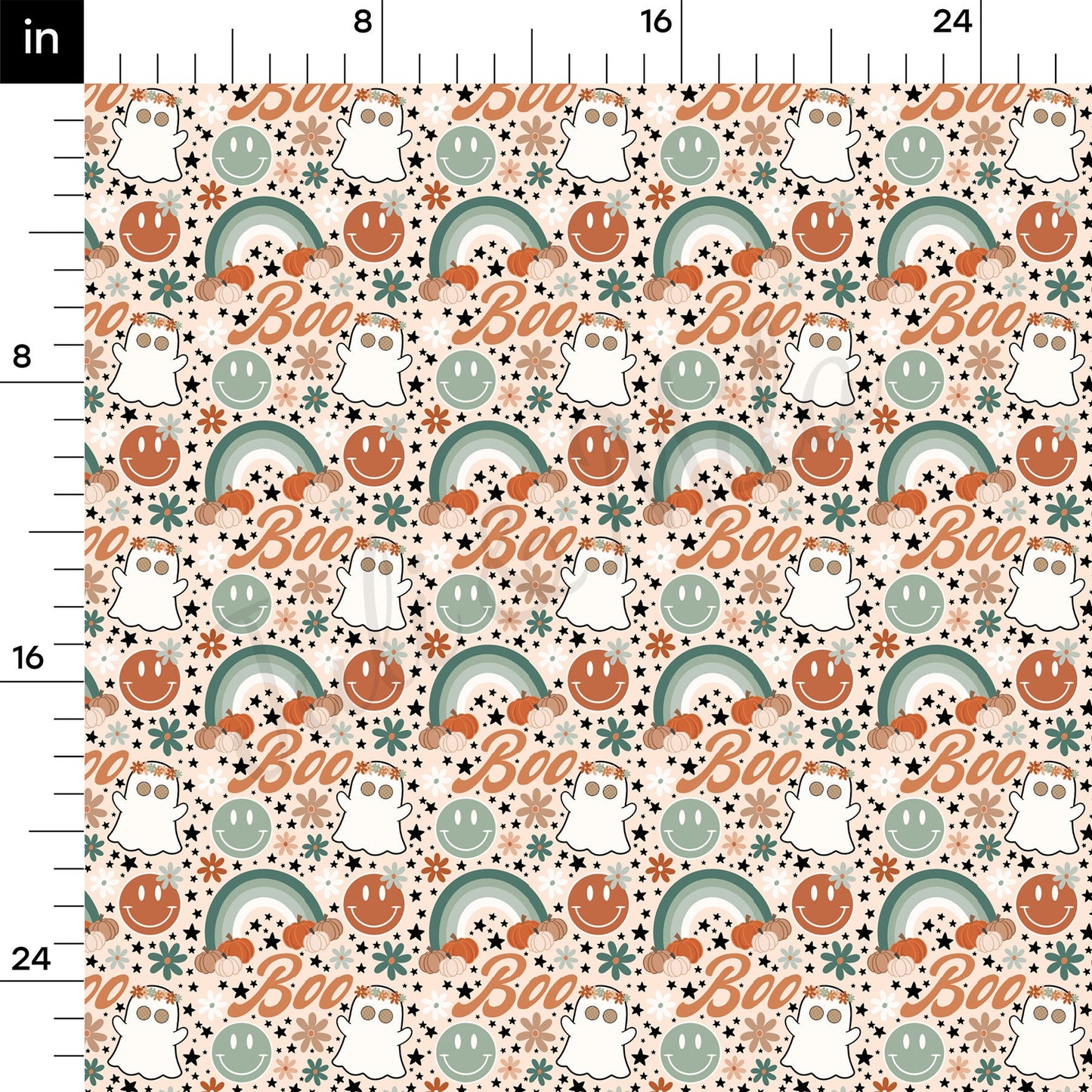 Boo Ghosts Bullet Textured Fabric AA936