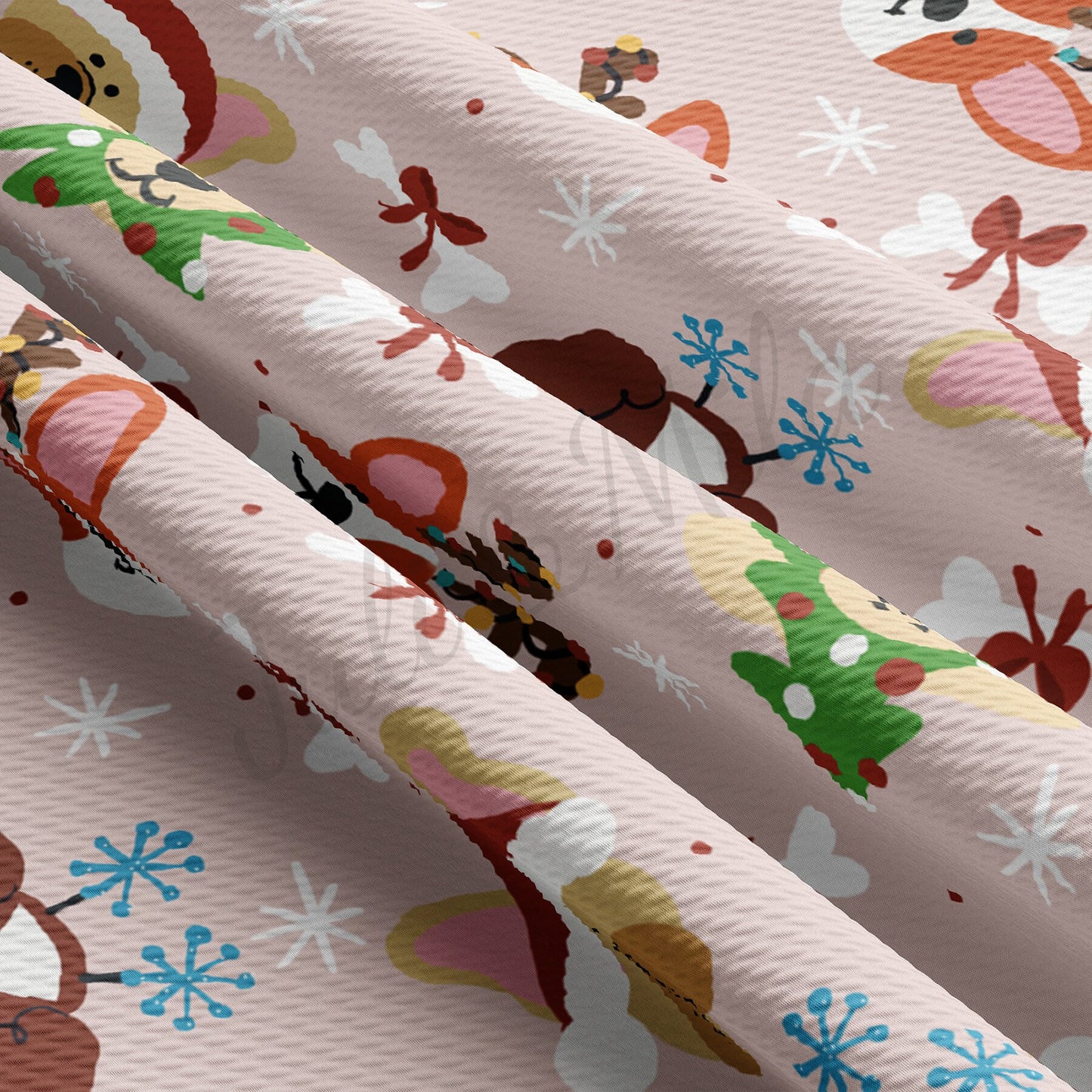 Christmas Dogs Bullet Textured Fabric AA944