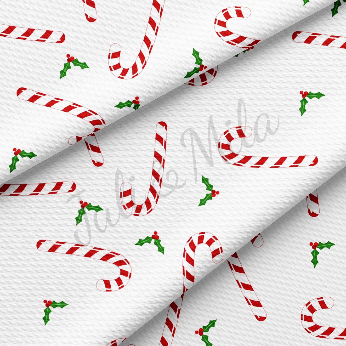 Christmas Candy Cane Bullet Textured Fabric AA1074