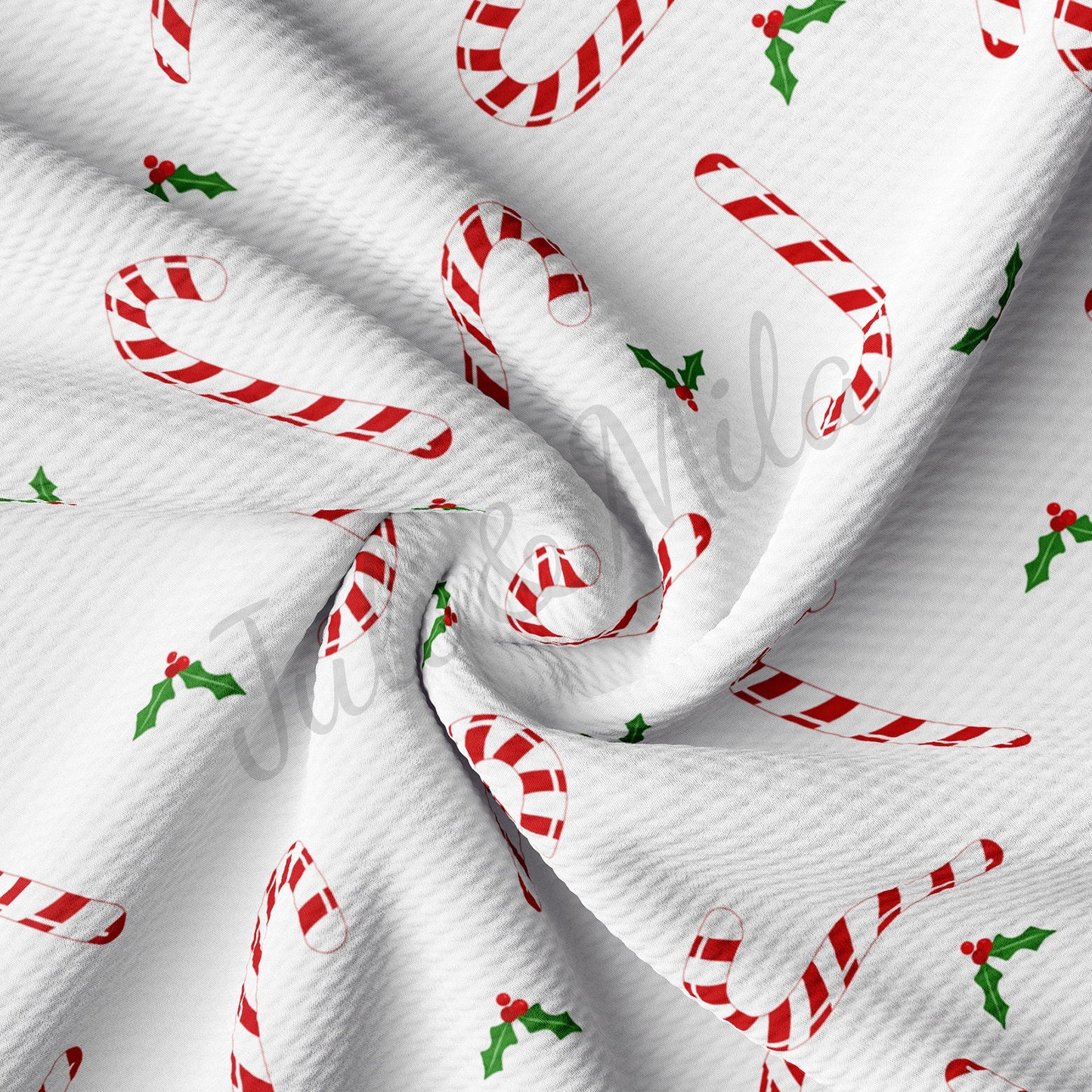 Christmas Candy Cane Bullet Textured Fabric AA1074
