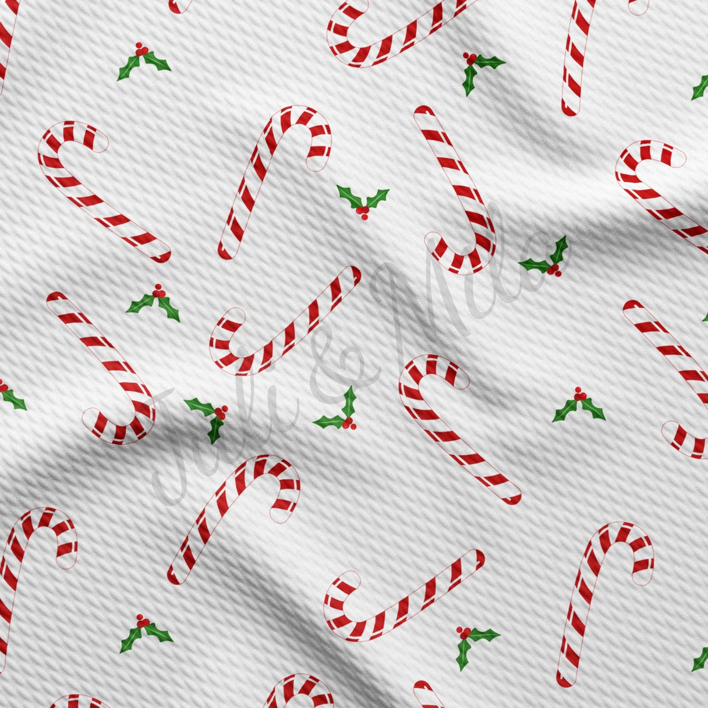 Christmas Candy Cane Bullet Textured Fabric AA1074