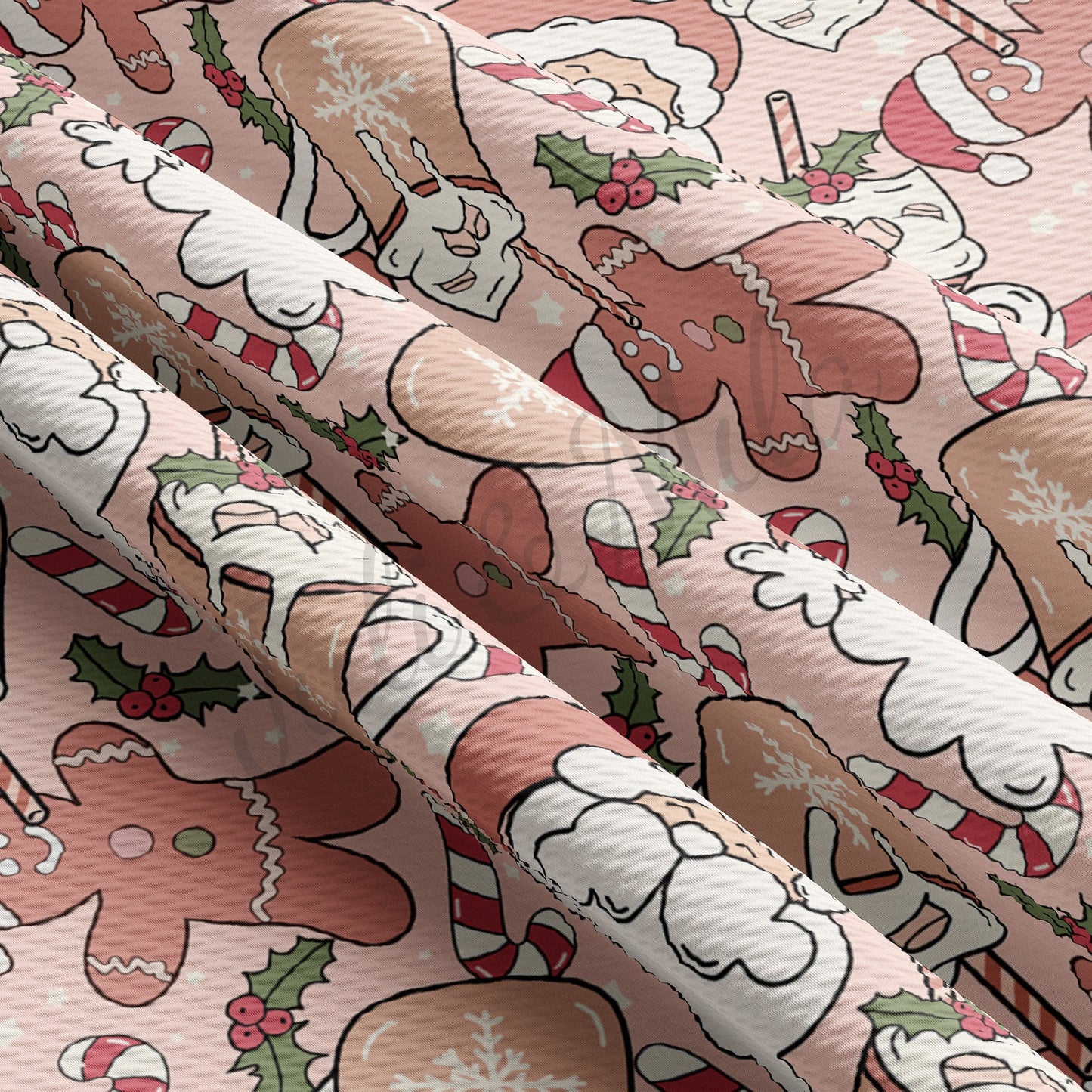 Christmas Santa Bullet Textured Fabric AA1075