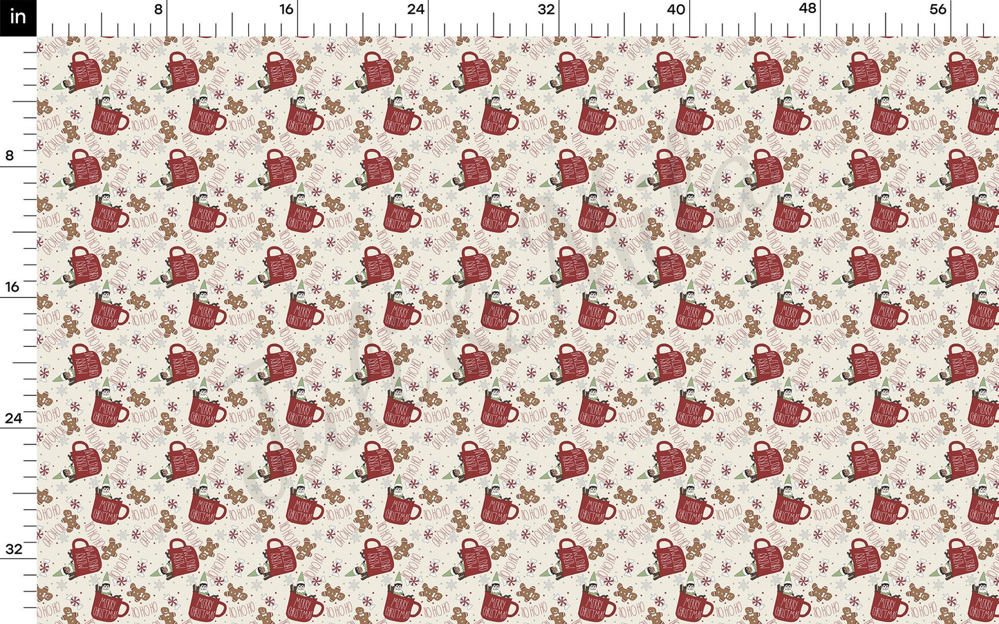Christmas Hohoho Bullet Textured Fabric AA952