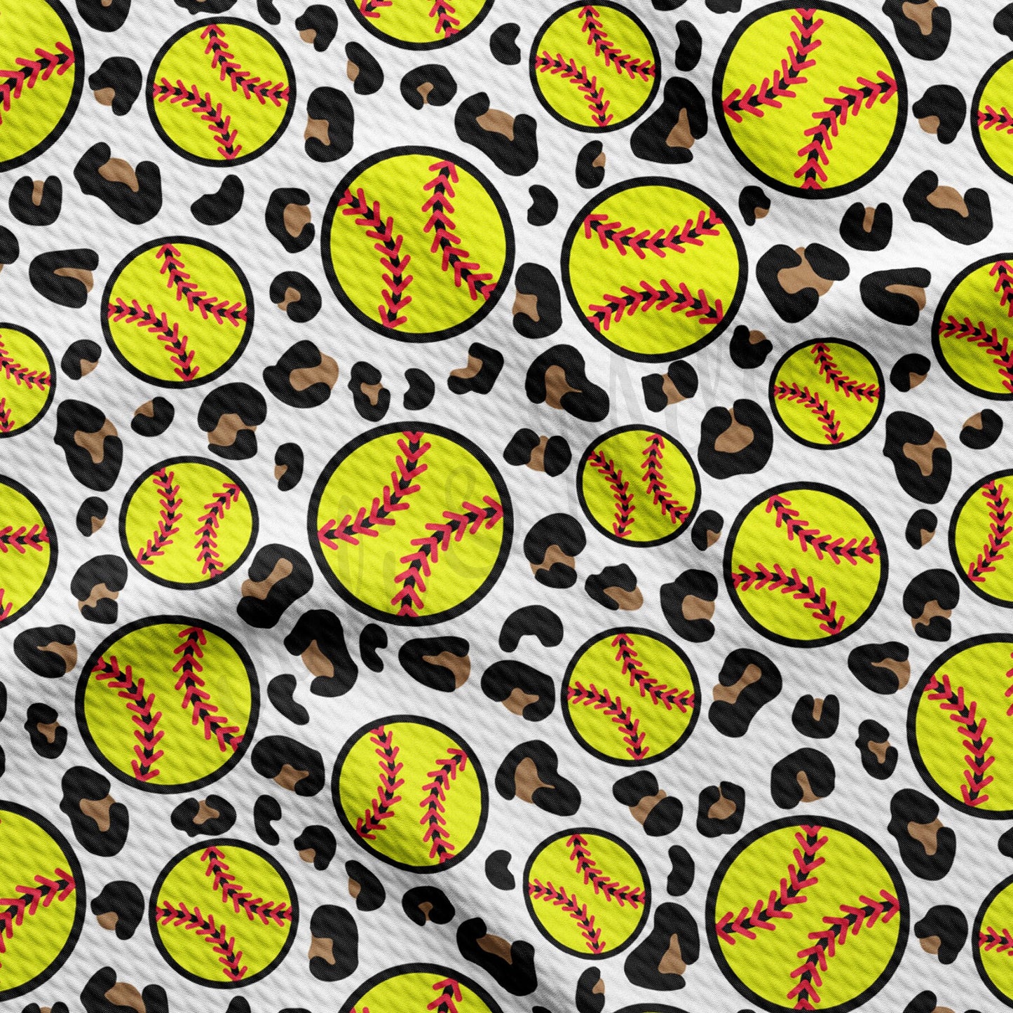 Softball Cheetah Bullet BulletTextured Fabric AA1006