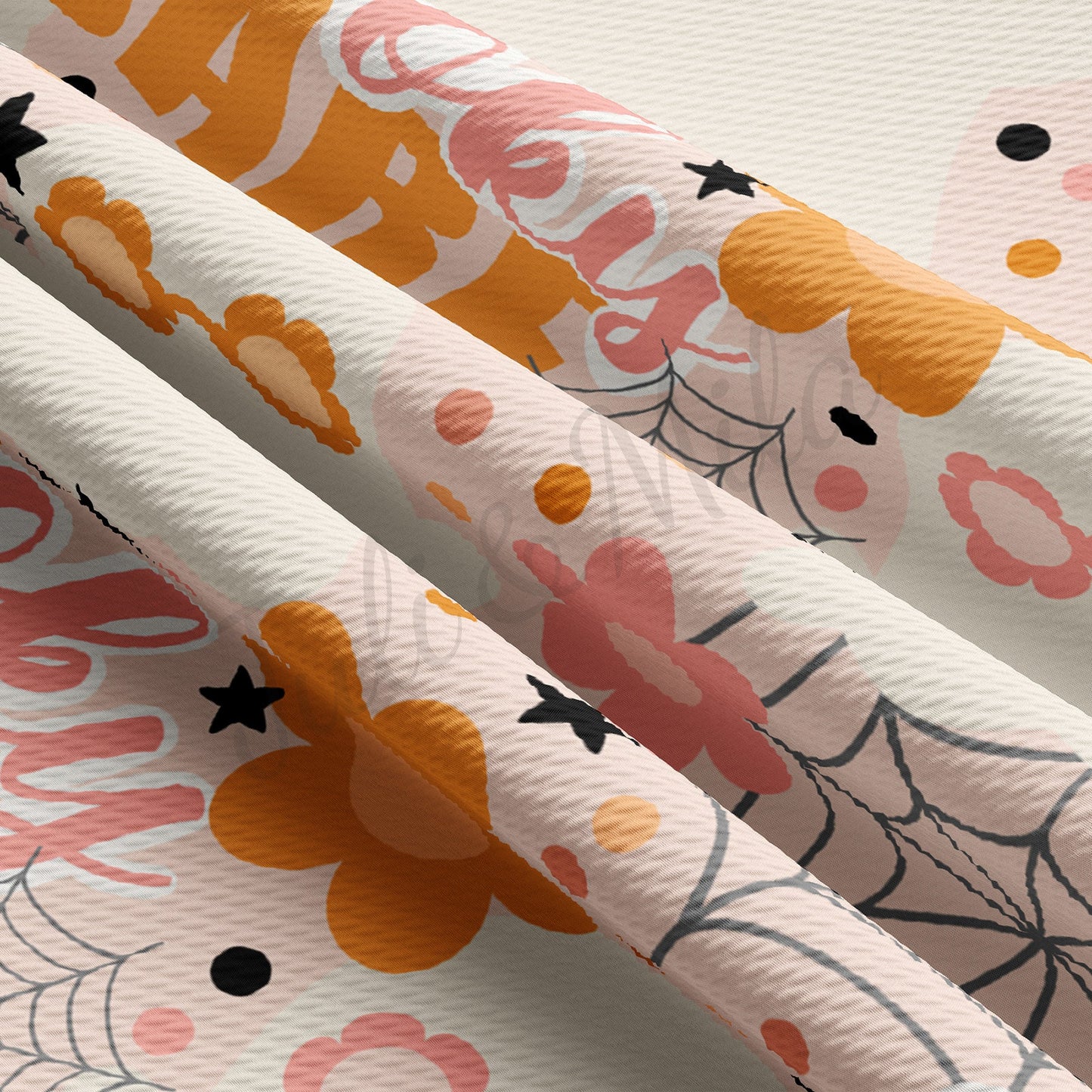 Spooky Babe Pumpkin Bullet Fabric AA1008