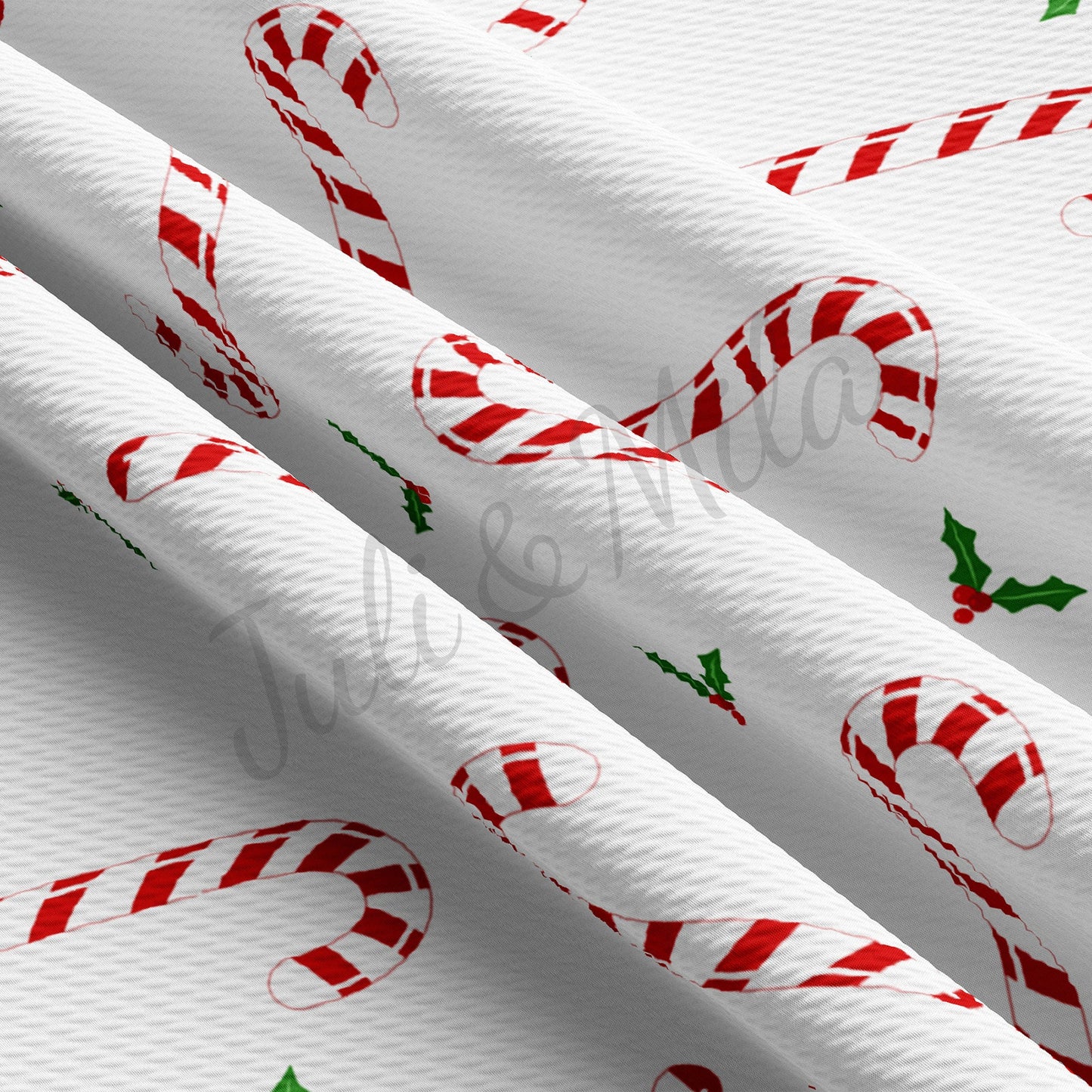Christmas Candy Cane Bullet Textured Fabric AA1074