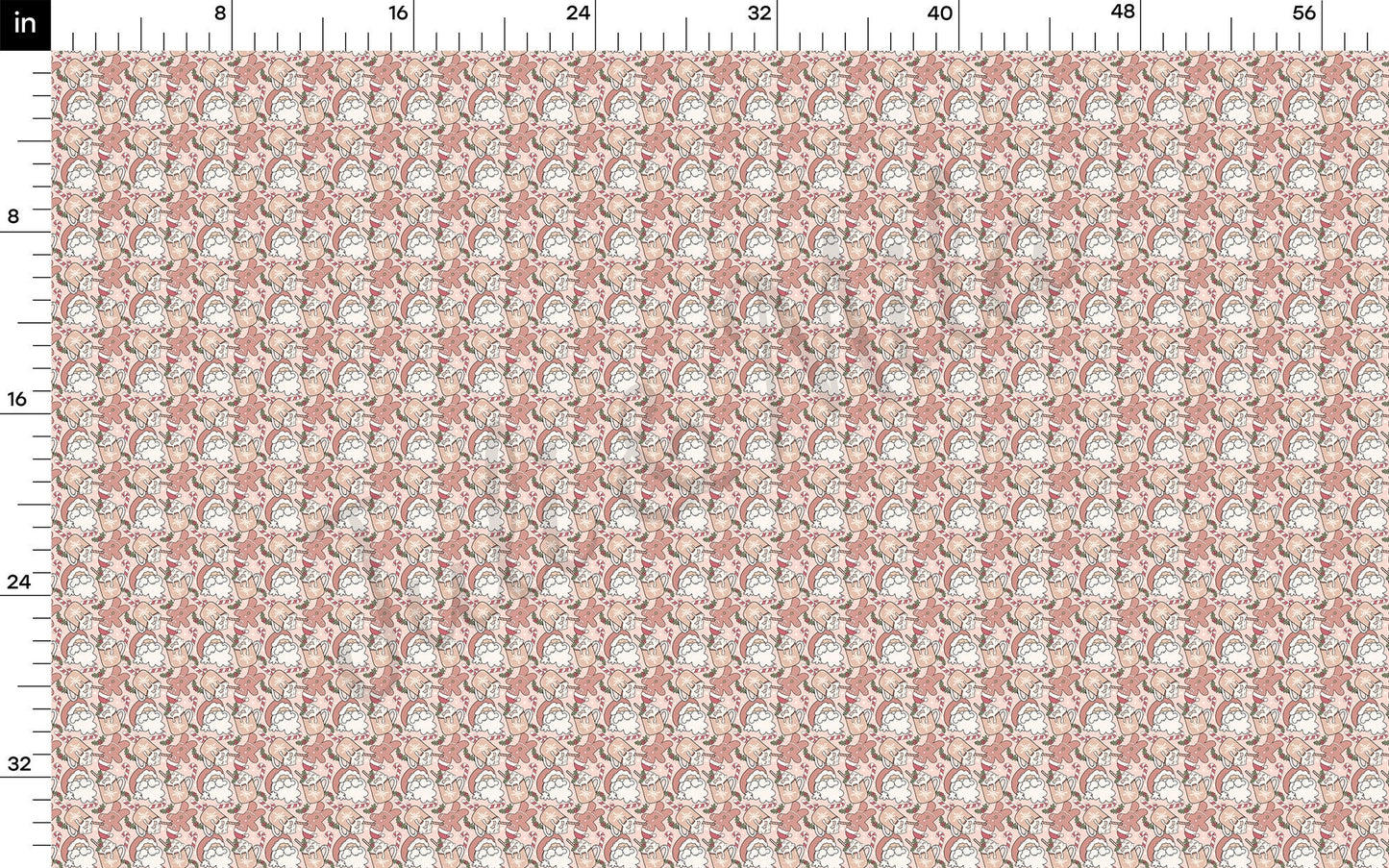 Christmas Santa Bullet Textured Fabric AA1075
