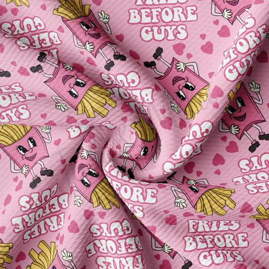 Fries Before Guys Valentines Day Bullet Fabric AA1153