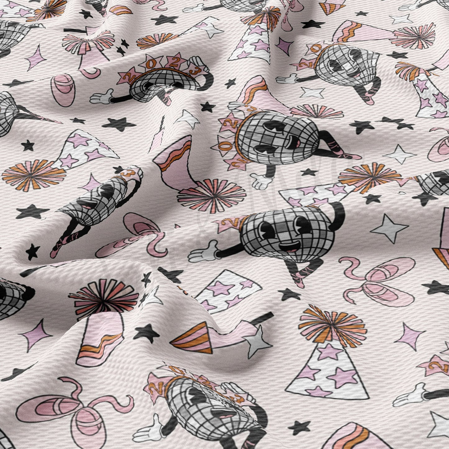 New Year Bullet Textured Fabric AA1152