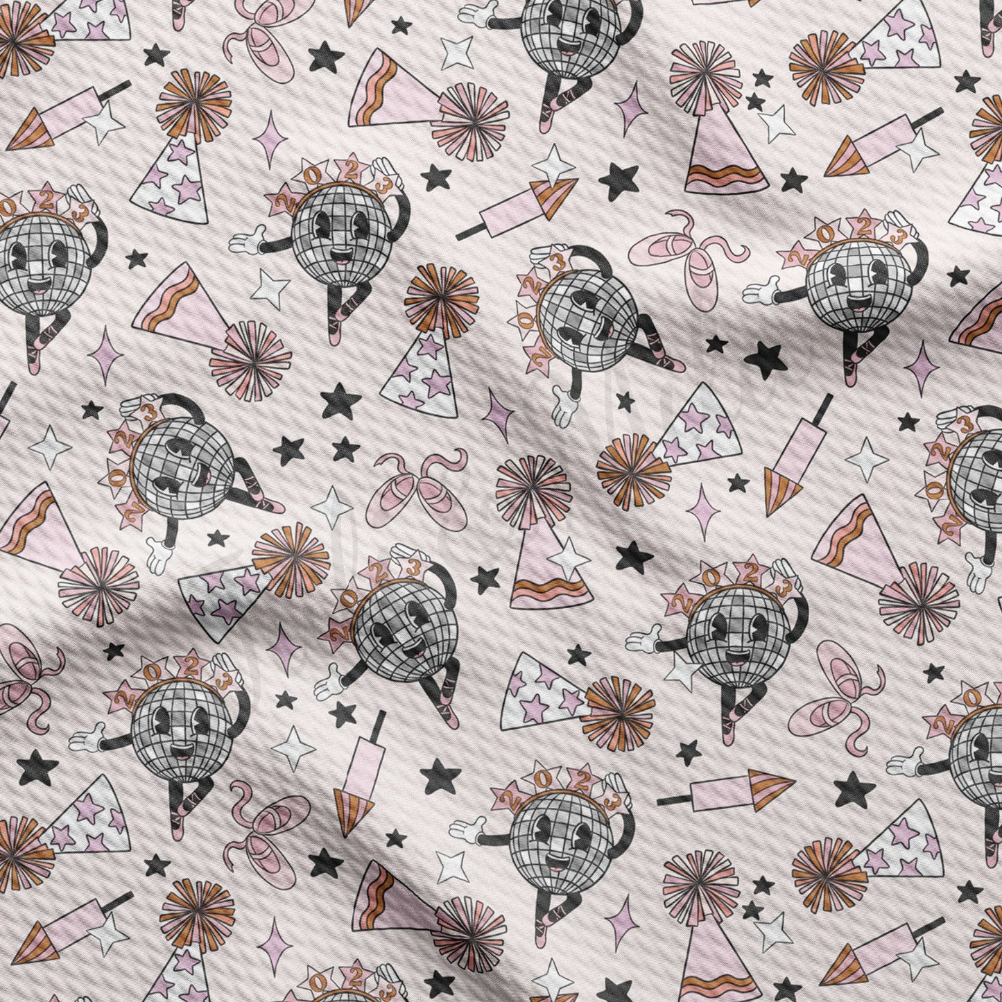 New Year Bullet Textured Fabric AA1152